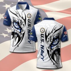 US Navy, E 2 White - Polo Shirt