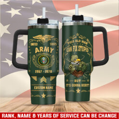 US Army, E 8 Army First Sergeant - Stainless Steel Tumbler 40oz