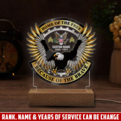 US Army, Served With Pride - Personalized Led Lamp
