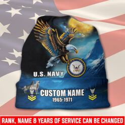US Navy, American By Birth, Veteran By Choice - Full-Printed Beanie Hat