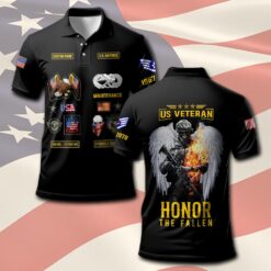 Air Force Badge, American By Birth, Veteran By Choice - Polo Shirt