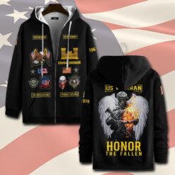 Army Branch, No One Fights Alone - Zip Hoodie