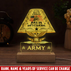 US Army, Duty, Honor, Country - Personalized Led Lamp