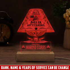 US Marine Corps, The Jarheads - Personalized Led Lamp