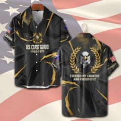 US Coast Guard, Duty, Honor, Country - Short Sleeve Button Shirt