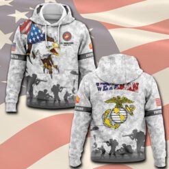 US Marine Corps, American By Birth, Veteran By Choice - Hoodie