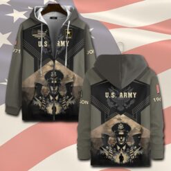 US Army, Honor, Duty, Service - Zip Hoodie