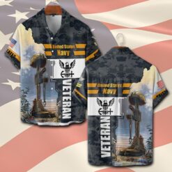 US Navy, By Sea, Air and Land - Short Sleeve Button Shirt