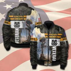 US Coast Guard, Proud Veteran - Bomber Jacket
