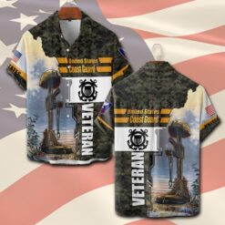 US Coast Guard, Proud To Have Served - Short Sleeve Button Shirt