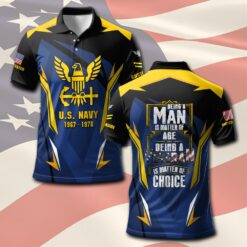 US Navy, E 8 Gold - Polo Shirt