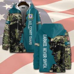 US Coast Guard, E 7 Red - Zip Hoodie