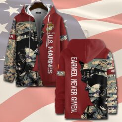US Marine Corps, E 7 Marines Gunnery Sergeant - Zip Hoodie