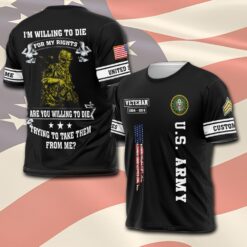 US Army, American By Birth, Veteran By Choice - T-Shirt