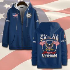 US Navy, E 6 Red - Zip Hoodie