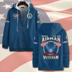 US Air Force , Proud Veteran - Zip Hoodie