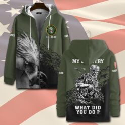 US Army, E 8 Army First Sergeant - Zip Hoodie