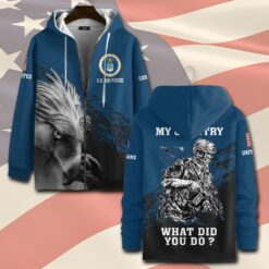 US Air Force , Life And Pride - Zip Hoodie