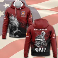 US Marine Corps, Duty, Honor, Country - Hoodie