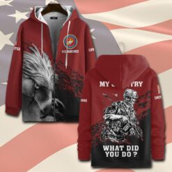 US Marine Corps, Defender of Freedom - Zip Hoodie