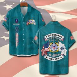 US Coast Guard, Proud To Have Served - Short Sleeve Button Shirt