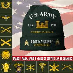 Army Branch, W 2 Army Chief Warrant Officer 2 - Full-Printed Beanie Hat