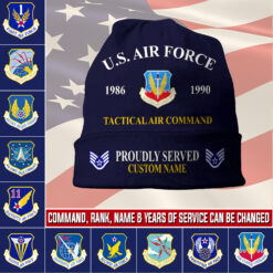 Air Force Command, E 8 Air Force First Sergeant - Full-Printed Beanie Hat