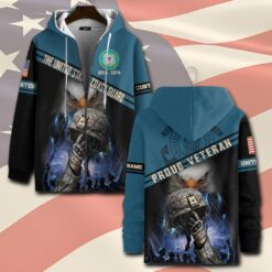 US Coast Guard, Land Of The Free, Because Of The Brave - Zip Hoodie