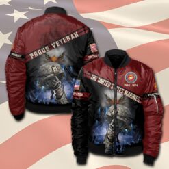 US Marine Corps, Honor, Duty, Service - Bomber Jacket