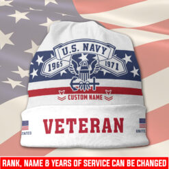 US Navy, E 7 Red - Full-Printed Beanie Hat