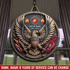 US Marine Corps, Life And Pride - 2 Layers Wooden Sign 18x18in