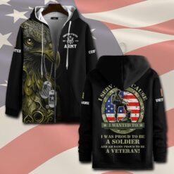 US Army, E 5 Army Sergeant - Zip Hoodie