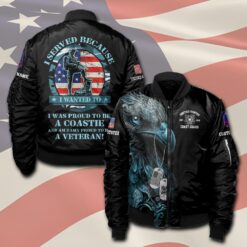 US Coast Guard, Freedom Isn't Free - Bomber Jacket