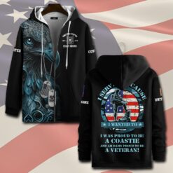 US Coast Guard, E 2 Blue - Zip Hoodie