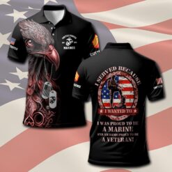 US Marine Corps, E 8 Marines Master Sergeant - Polo Shirt