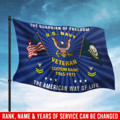 US Navy, Honor, Duty, Service - Flying Flag 5×8 Feet(152×244 Cm)