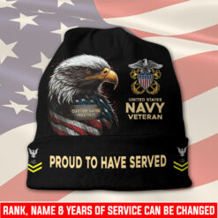 US Navy, Honor, Duty, Service - Full-Printed Beanie Hat