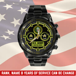 US Army, Once A Soldier, Always A Soldier - Black Stainless Steel Watch