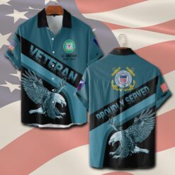 US Coast Guard, Proud To Have Served - Short Sleeve Button Shirt