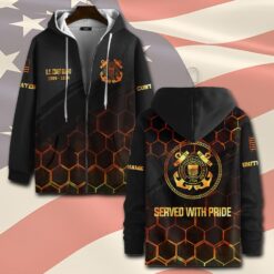 US Coast Guard, Land Of The Free, Because Of The Brave - Zip Hoodie