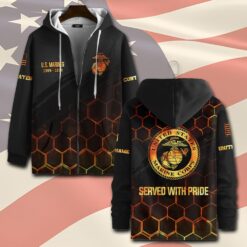 US Marine Corps, E 2 Marines Private First Class - Zip Hoodie
