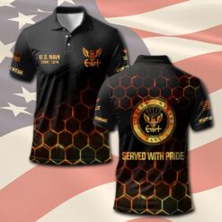 US Navy, American By Birth, Veteran By Choice - Polo Shirt