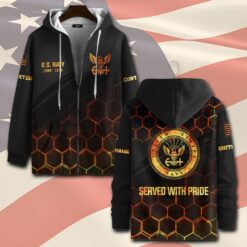 US Navy, Honor - Courage - Commitment - Zip Hoodie