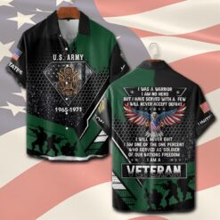 US Army, Lest We Forget - Short Sleeve Button Shirt