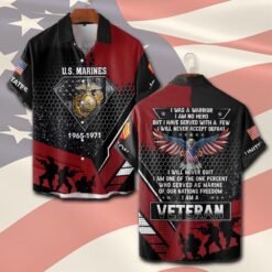 US Marine Corps, Honor, Duty, Service - Short Sleeve Button Shirt