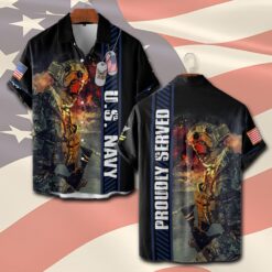 US Navy, Remember - Honor - Respect - Short Sleeve Button Shirt