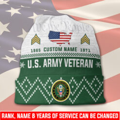 US Army, E 6 Army Staff Sergeant - Full-Printed Beanie Hat