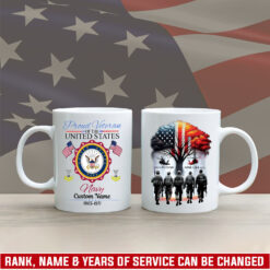 US Navy, E 5 Red - White Mug 15oz