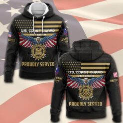 US Coast Guard, Honor, Duty, Service - Hoodie