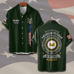 Army Branch, Honor, Duty, Service - Short Sleeve Button Shirt